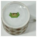 Vintage Made in China Porcelain Espresso Cup and Saucer Set, 12 Cups & 12 Saucers