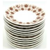 Vintage Made in China Porcelain Espresso Cup and Saucer Set, 12 Cups & 12 Saucers