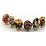 Set of 6 Hand-Painted Ukrainian Pysanky Eggs #1