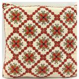 Set of 5 Handwoven Decorative Throw Pillows with Embroidered Folk Patterns
