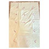 Pair of Lainmakers Handmade Quilt / Pillow with Colorful Bird and Geometric Designs