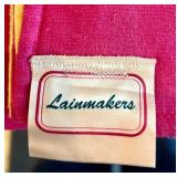 Pair of Lainmakers Handmade Quilt / Pillow with Colorful Bird and Geometric Designs