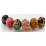 Set of 6 Hand-Painted Ukrainian Pysanky Eggs #3