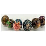 Set of 6 Hand-Painted Ukrainian Pysanky Eggs #5
