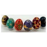 Set of 6 Decorated Ukrainian Pysanky Eggs #12