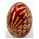 Set of 5 Hand-Painted Ukrainian Pysanky Goose Eggs