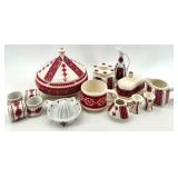Ukrainian Arts by K.M.K. Ceramic Tableware Set with Folk Motifs