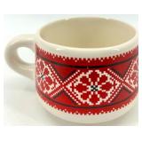 Ukrainian Arts by K.M.K. Ceramic Tableware Set with Folk Motifs
