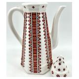 Vintage Ukraine Ceramic Coffee Pot, Mug, and Butter Dish Set - Ceramic by Tamara