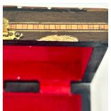 Set of 2 Spanish Marquetry Trinket Boxes with Geometric Inlay