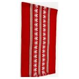 Handcrafted Swedish Red Textile Bun Holder and Table Runner