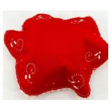 Handcrafted Swedish Red Textile Bun Holder and Table Runner
