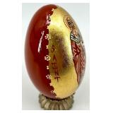 Vintage Russian Religious Icon and Painted Saint Nicholas Egg Set