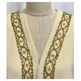 Ukrainian Embroidered Traditional 3-Piece Outfit with Vest, Top, and Skirt