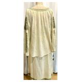 Ukrainian Embroidered Traditional 3-Piece Outfit with Vest, Top, and Skirt