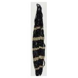 Ukrainian Multi-Strand Black and Gold Beaded Necklace and Earring Set
