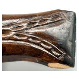 Ukrainian Carved Wooden Walking Cane with Ornate Detailing