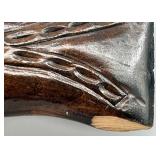 Ukrainian Carved Wooden Walking Cane with Ornate Detailing