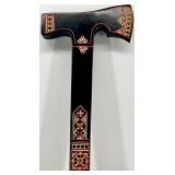 Ukrainian Decorative Wooden Cane with Intricate Folk Art Patterns