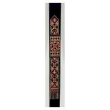 Ukrainian Decorative Wooden Cane with Intricate Folk Art Patterns