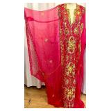 Set of 2 Traditional Ukrainian Long Robe Dresses with Embroidery