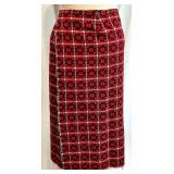 Ukrainian Folk Clothing Set with Embroidered Blouses, Vest, and Plaid Skirt
