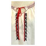 Ukrainian Folk Clothing Set with Embroidered Blouses, Vest, and Plaid Skirt