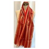 Set of 3 Colorful Vintage Scarves and Shawls with Floral and Stripe Patterns