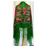 Set of 3 Colorful Vintage Scarves and Shawls with Floral and Stripe Patterns