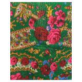 Set of 3 Colorful Vintage Scarves and Shawls with Floral and Stripe Patterns