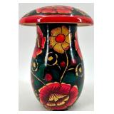 Set of 3 Russian Hand-Painted Wooden Folk Art Decor Pieces