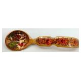 Set of 3 Russian Hand-Painted Wooden Folk Art Decor Pieces