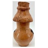 Set of 3 Vintage Ukrainian Pottery Pieces - Jug, Decorative Vessel, and Candle Holder