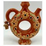 Set of 3 Vintage Ukrainian Pottery Pieces - Jug, Decorative Vessel, and Candle Holder