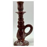 Set of 3 Vintage Ukrainian Pottery Pieces - Jug, Decorative Vessel, and Candle Holder