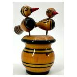 Collection of Vintage Eastern European Folk Art Decor Items including Ukrainian