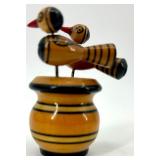 Collection of Vintage Eastern European Folk Art Decor Items including Ukrainian