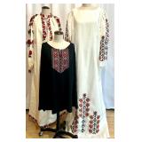 Set of 3 Ukrainian Embroidered Dresses and Tunic