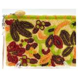 Set of 2 Beaded Indeed Wristlet Clutch Bags with Floral and Geometric Designs
