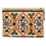 Set of 2 Beaded Indeed Wristlet Clutch Bags with Floral and Geometric Designs