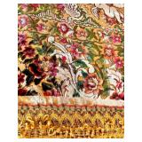 Vintage Floral Tapestry Doily and Fringed Table Runner
