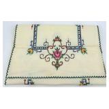 Collection of Ukrainian NOS Vintage Hand Embroidered Table Linens with Floral and Folk Designs