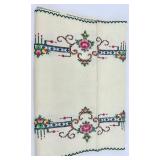 Collection of Ukrainian NOS Vintage Hand Embroidered Table Linens with Floral and Folk Designs