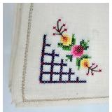 Collection of Ukrainian NOS Vintage Hand Embroidered Table Linens with Floral and Folk Designs