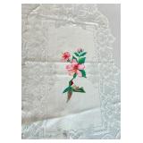 Heritage Lace Tablecloth with Hummingbird and Floral Embroidery