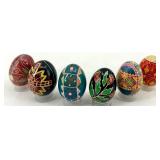 Set of 6 Handcrafted Ukrainian Pysanky Decorated Eggs #17