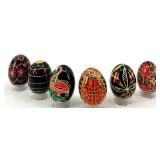 Set of 6 Hand-Painted Ukrainian Style Pysanky Eggs #21