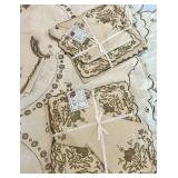 Handmade Madeira Embroidered Tablecloth with Matching Napkins Set