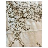 Handmade Madeira Embroidered Tablecloth with Matching Napkins Set