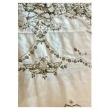 Handmade Madeira Embroidered Tablecloth with Matching Napkins Set